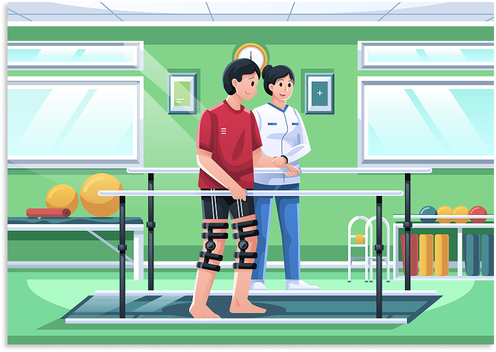 Physiotherapy & Rehabilitation Illustration